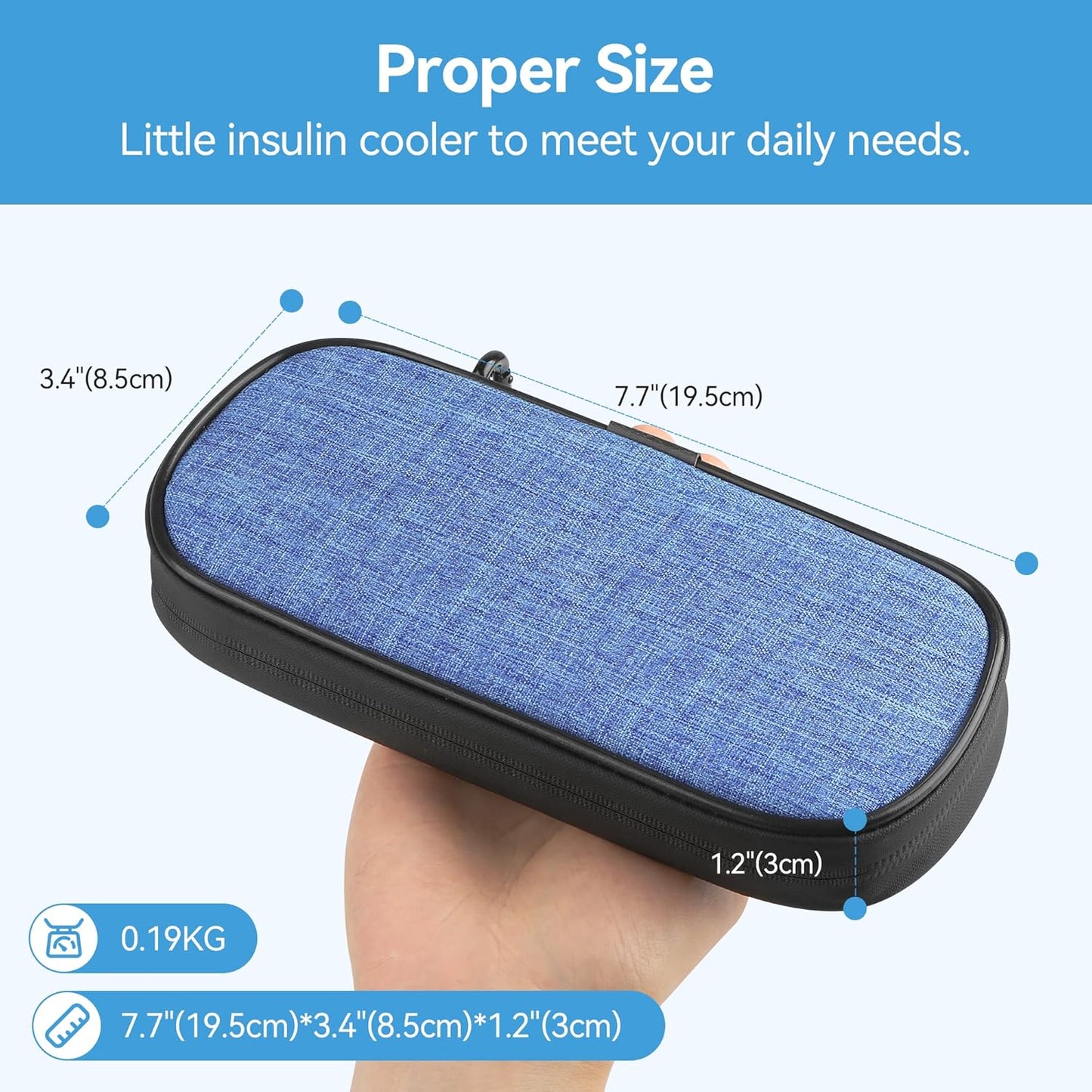 Gelozid Insulin Pen Cooler Travel Case Diabetic Medication Insulated Cool Organizer with 2 Reusable Ice Packs for Insulin Pen and Other Diabetic Supplies, for the Daily Life and Trip(Black)