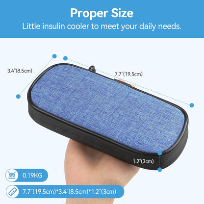 Gelozid Insulin Pen Cooler Travel Case Diabetic Medication Insulated Cool Organizer with 2 Reusable Ice Packs for Insulin Pen and Other Diabetic Supplies, for the Daily Life and Trip(Black)