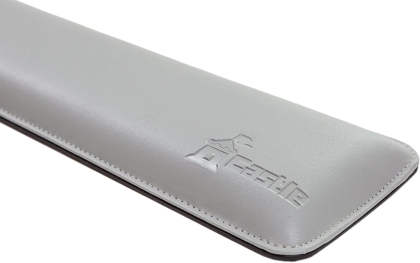 Bailey Compact by Castle - Wrist Rest for Keyboards with Around 61 Keys - Leather Ergonomic Computer Extra Firm Keyboard Wrist Support for Typists, Gaming, Heavy Office Use (Stone, Compact Size)
