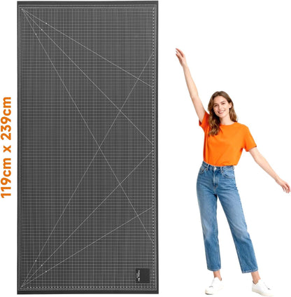 NEWBRAUG 18'' × 24'' Perfect Self Healing Cutting Mat, Non-Slip Gridded Rotary Cutting Board, Necessary for Quilting, Sewing, Craft, Fabric & Scrapbooking(Green/Black)…