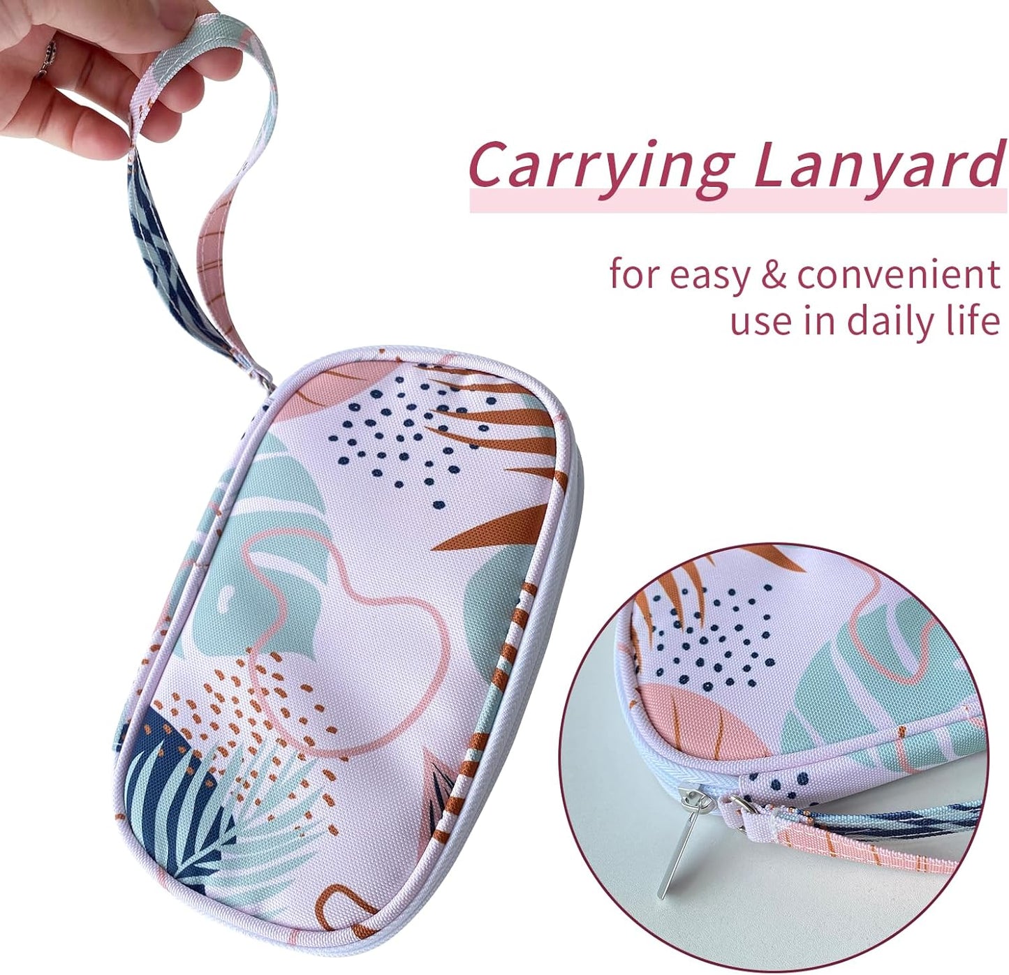 Electronics Organizer Travel Case, Cable Organizer Travel Essentials Tech Pouch,Suitable for Charger, Cable, Phone，Flash Drive,Bohemian leaves