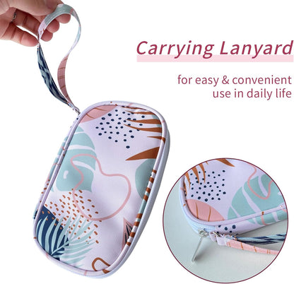 Electronics Organizer Travel Case, Cable Organizer Travel Essentials Tech Pouch,Suitable for Charger, Cable, Phone，Flash Drive,Bohemian leaves