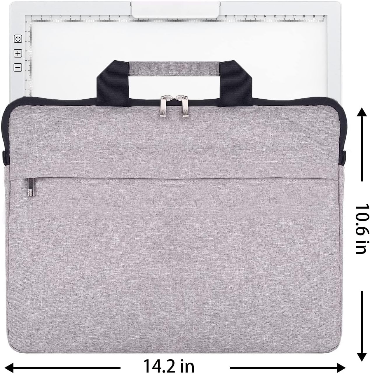 YINGWOND Rechargeable A4 LED Light Pad with Padded Case, Tracing Light Box w/Riser Stands and Paper Clip, 6 Levels of Brightness, Type-c Cable, Wireless Diamond Painting Light Board