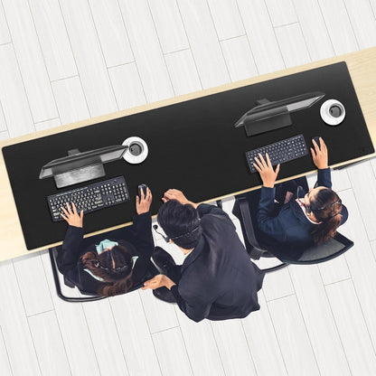 Cacoy 36" x 20" Leather Desk Mat for Home Office, Extra Large PU Leather Desk Pad Blotters, Waterproof Computer Keyboard Mat, Extended Gaming Mouse Pad, Desk Protector for Desktop and PC Laptop, Black