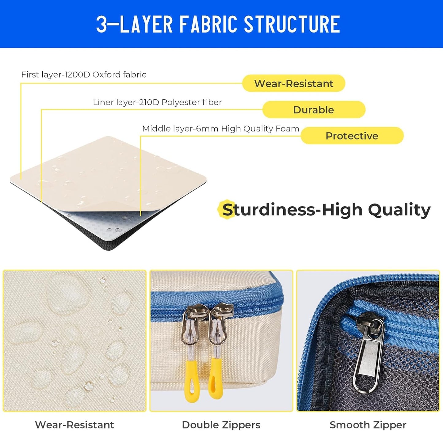 ECHSRT Big Pencil Case, Aesthetic Portable Zipper Pencil Bag with Hidden Pocket, Special Pouch for Men Women Adults, Stationery Organizer Pen Cases for Office Travel,Black
