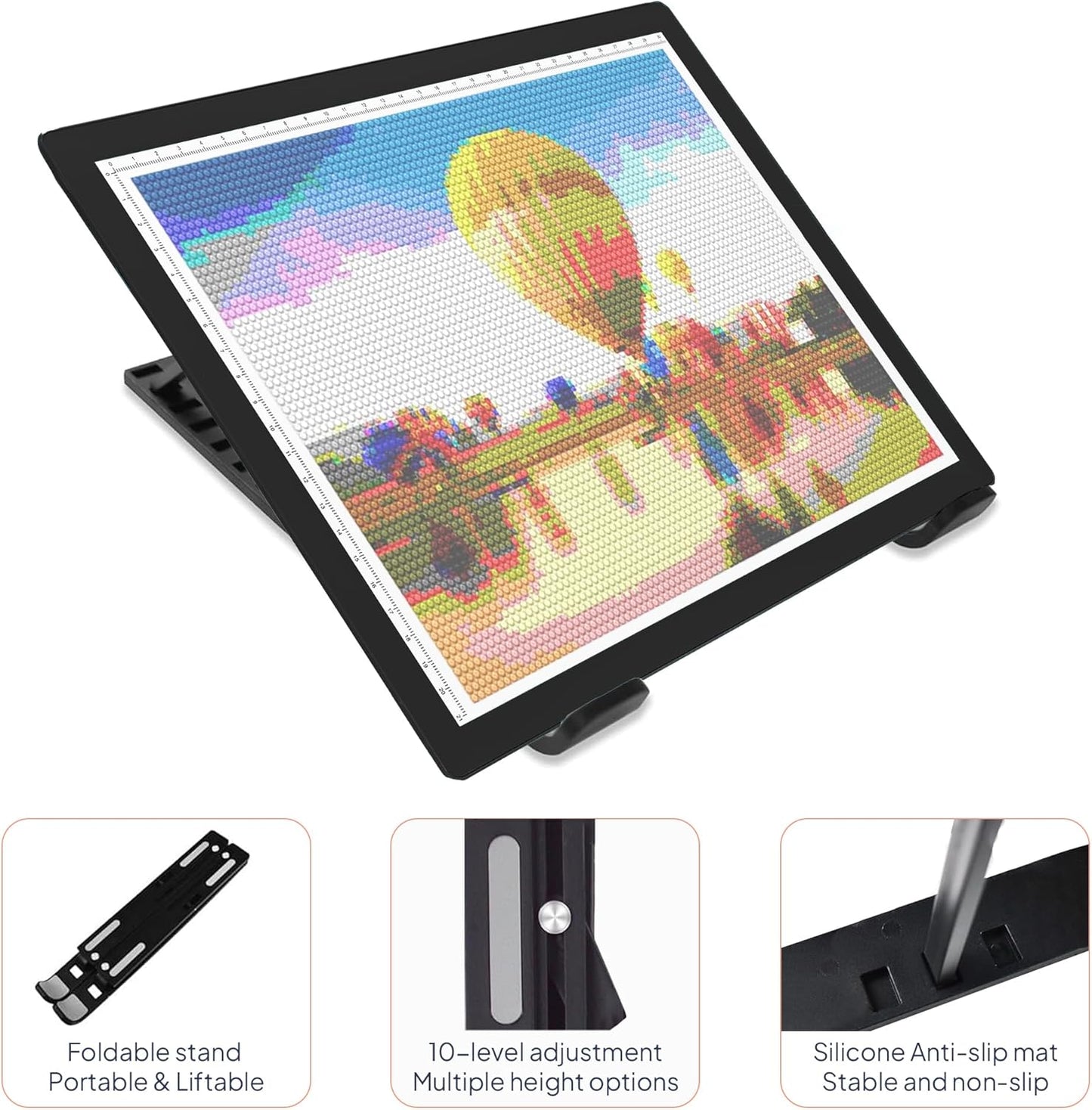 iVyne Rechargeable A4 Light Pad for Tracing & Weeding - LED Light Board for Weeding Vinyl - for Cricut Vinyl Weeding Tools - Ultra-Thin & Portable - Perfect for Artists & Crafters - Pink