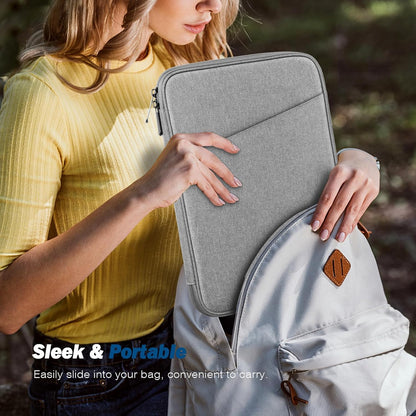MoKo 9-11 Inch Tablet Sleeve Case, Fits New 11inch iPad Air M4/Pro M5, iPad A16 11", i-Pad 10/9/8/7th/Air 5/4th 10.9"/10.2", Tab S9/S8 11", Protective Bag Carrying Case with Pocket, Dark Gray