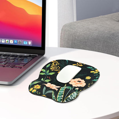 EooCoo Ergonomic Mouse Pad with Wrist Support, Mousepad with Memory Foam Wrist Rest and Non-Slip Base for Computer, Cafe, Home & Office, 9.64 x 8.26 in Office Desk Accessories
