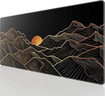 KTRIO Large Gaming Mouse Pad Desk Mat, Superior Micro-Weave Cloth for Precise Mouse Control, Non-Slip Rubber Base, Stitched Edges, Water-Resistant, for Gamer, Office & Home, 31.5" x 11.8" inches
