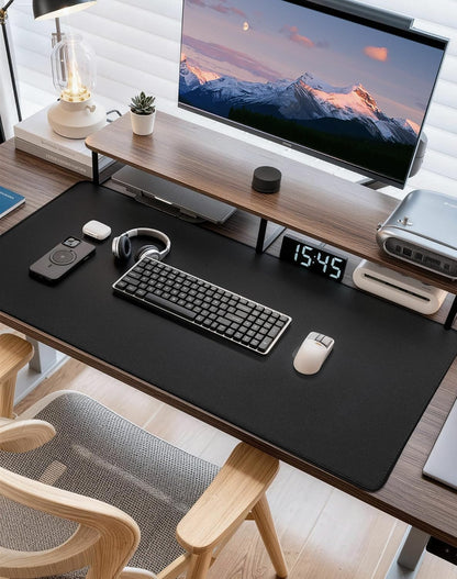 Reniteco Waterproof Large Gaming Mouse Pad with Durable Stitched Edges, Non-Slip Rubber Base, Grainy Jacquard Mouse Mat Desk Pad for Home Office Gaming, 31.5''x11.8''x0.12'', Matte Beige
