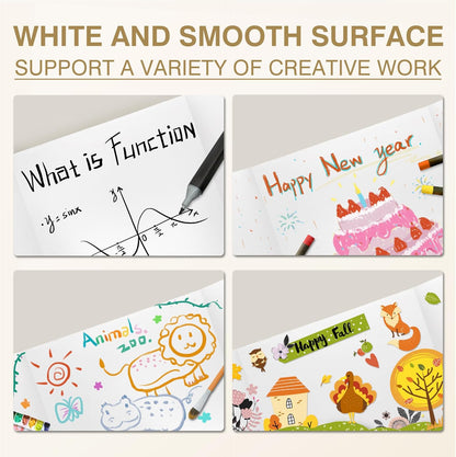 Chell 36" x 48" Large Trifold Poster Board, 2 Pack, White Corrugated Project Boards for Science Fair, School Projects, Event Displays and Business Presentations
