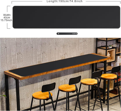 Mydours 40" x 20" Extra Large Desk Mat, PU Leather & Cork Desk Pad, Large XXL Desk Mouse Pad for Workstation, Office, Home, Computer Desk Mat with Keyboard & Mouse (Black)