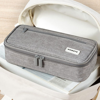 WEMATE Pencil Case, Large Storage Organizer, Makeup Bag, Teacher Must - have, Big Pencil Pouch, Marker Case for College