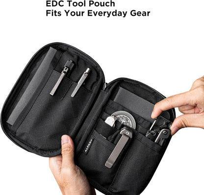 ALPAKA Admin Pouch Pro EDC Organizer - Small Tool Pouch with Smooth Zipper, Weatherproof Storage for Electronics, Cables, Travel Accessories - Black Axogrid 300D Fabric