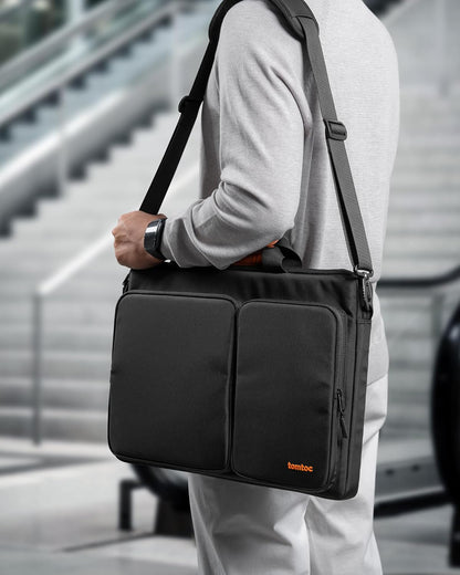 tomtoc 360 Protective Laptop Shoulder Bag for 16-inch MacBook Pro M5/M4/M3/M2/M1 Pro/Max 2026-2019, Water-resistant Sleeve for Dell XPS 15 Surface Book 3 The New Razer Blade 16