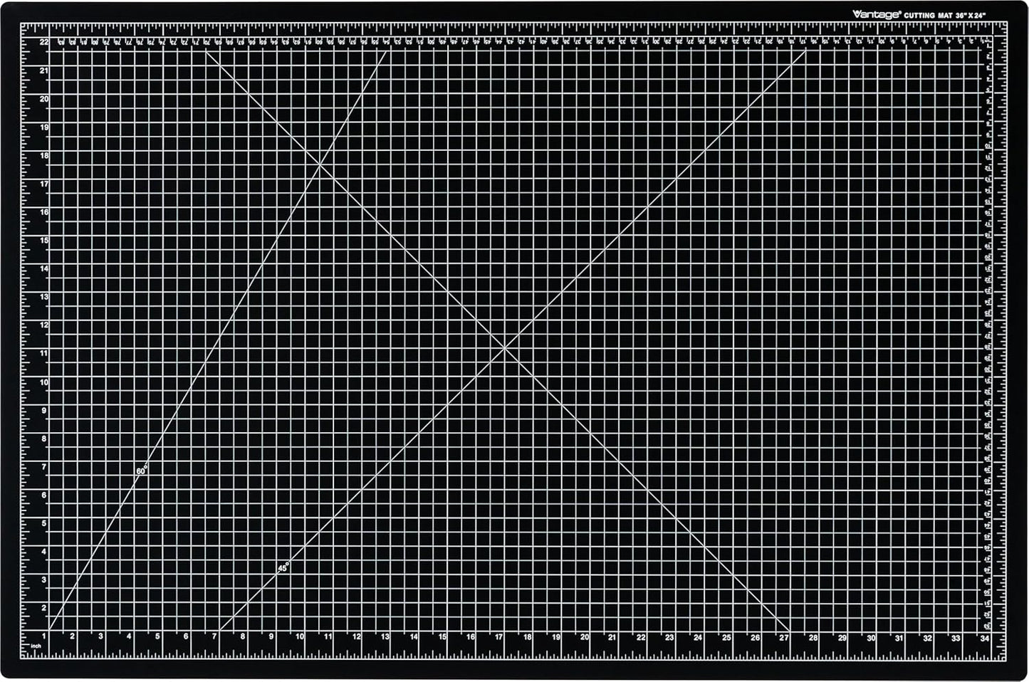 Dahle Vantage 10670 Premium Self-Healing Cutting Mat, 9"x12", 1/2" Grid, 5 Layers for Max Healing, Perfect for Crafts & Sewing, Black