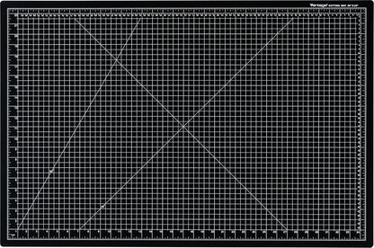 Dahle Vantage 10670 Premium Self-Healing Cutting Mat, 9"x12", 1/2" Grid, 5 Layers for Max Healing, Perfect for Crafts & Sewing, Black