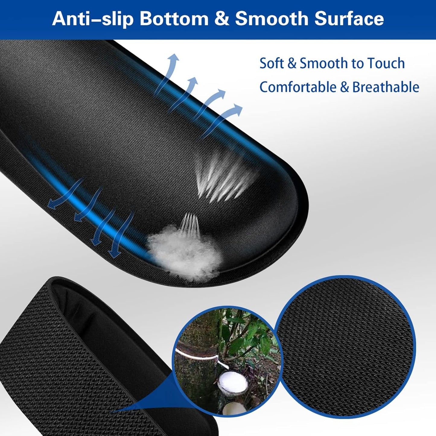 Mouse Wrist Rest, Canjoy 2 Pack Memory Foam Soft Fabric Mouse Wrist Rest Pad Support Cushion with Anti-Skid Rubber Base,Ergonomic Pain Relief Mouse Hand Rest (Black)