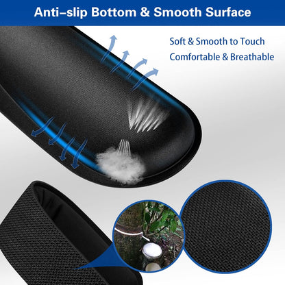 Mouse Wrist Rest, Canjoy 2 Pack Memory Foam Soft Fabric Mouse Wrist Rest Pad Support Cushion with Anti-Skid Rubber Base,Ergonomic Pain Relief Mouse Hand Rest (Black)