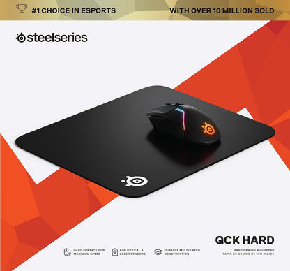 SteelSeries QcK Gaming Mouse Pad - XXL Cloth - Peak Tracking and Stability - Esports Mousepad - Never-Slip - Full Desk Coverage