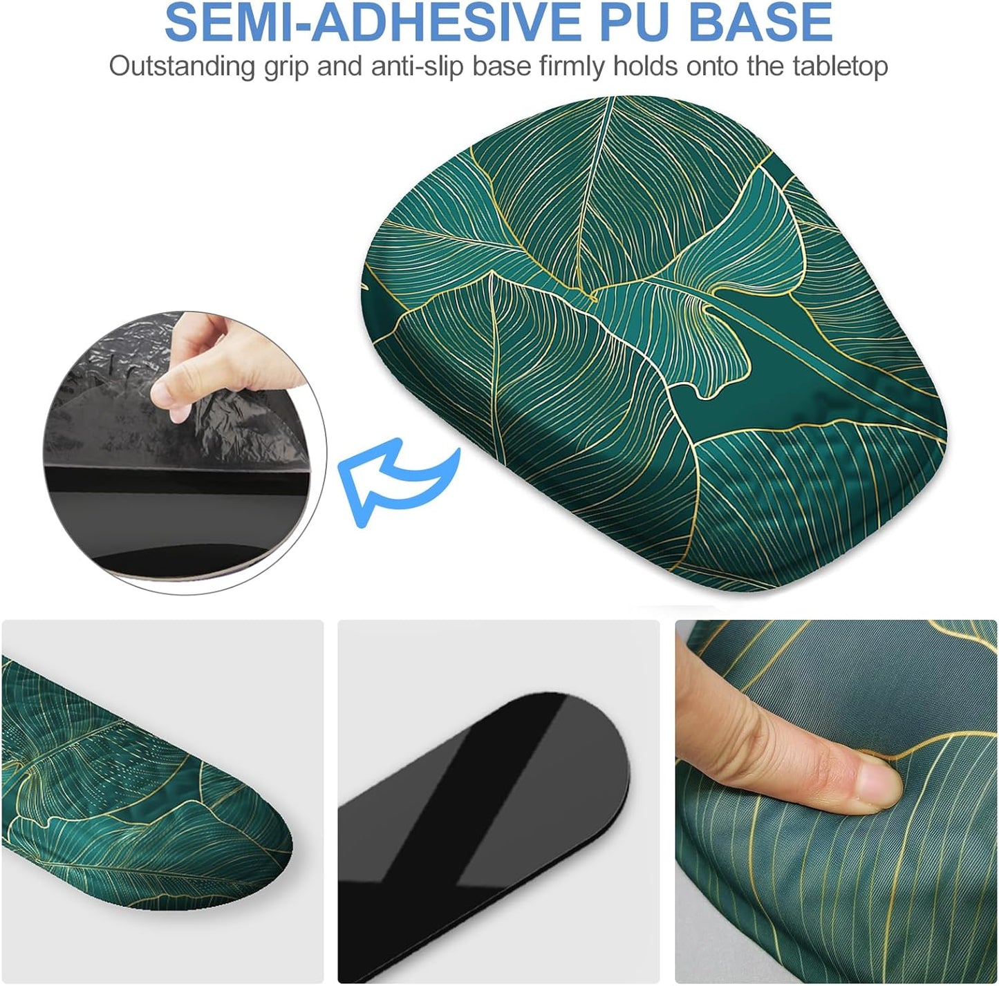 Mouse Pad with Wrist Rest, Comfortable Keyboard Wrist Rest, Memory Foam Wrist Rest for Computer Keyboard, Ergonomic Mouse Pad Set for Easy Typing & Pain Relief for Office Black