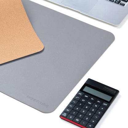 RENMTURE Desk Pad, Cork & PU Leather Desk Mat, Large Mouse pad, Non-Slip Desk Protector and Blotter, Waterproof Writing Pad, Desk Accessories and Organizers for Home Office (Light Yellow, 32"x16")