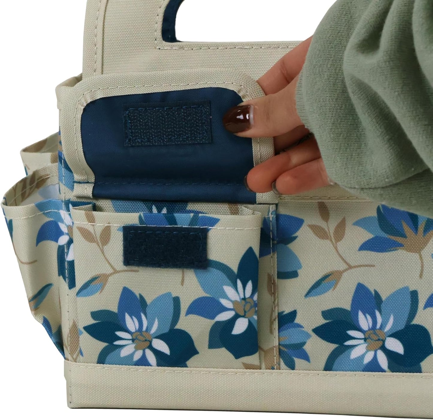 Everything Mary Craft Caddy, Tan Dot - Art Storage for Supplies & Crafts - Supply Organizers Tote for School Classroom, Office, and Home - Organization for Makeup & Nurses