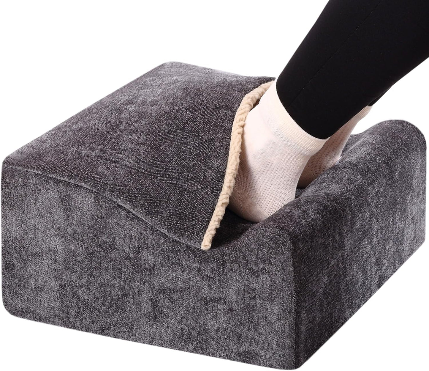 Foot Rest for Under Desk at Work,At Work Soft Ergonomic Footrest,Support Foot Pillow,Heel Chair,Leg Elevation Pillow,(Blue)