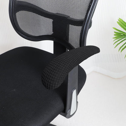 FORCHEER Office Chair Armrest Covers 12-15 Inch Velvet Elastic Black Arm Rest Covers for Desk Computer Chairs Washable