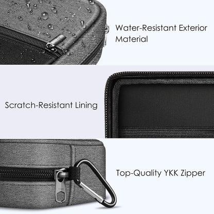 FINPAC Hard Case for MacBook Charger, Small Electronic Organizer Bag for MacBook Power Adapter, Portable Pouch Travel Storage for Laptop Accessories, Magic Mouse, USB Drives, GoPro, Gadgets - Black
