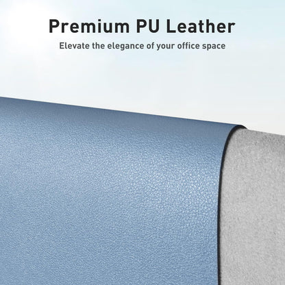 Aothia Leather Desk Pad Protector, Mouse Pad, Office Desk Mat, Non-Slip PU Leather Desk Blotter, Laptop Desk Pad, Waterproof Desk Writing Pad for Office and Home (Brown,23.6" x 13.7") - Colors B