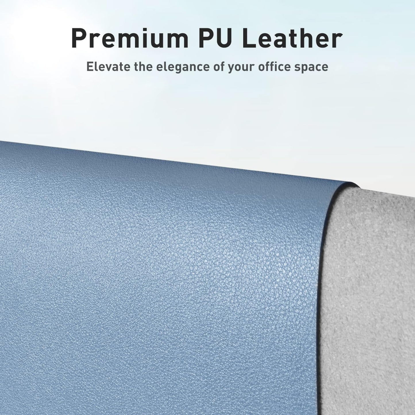 Aothia Leather Desk Pad Protector, Mouse Pad, Office Desk Mat, Non-Slip PU Leather Desk Blotter, Laptop Desk Pad, Waterproof Desk Writing Pad for Office and Home (Black,36" x 17") - Colors A