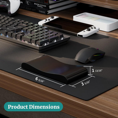 Wooden Wrist Rest, 11.8-inch Length and 22mm Thickness for Small Keyboard, Bamboo Wood Palm Rest, Ergonomic Design for Mechanical Gaming Keyboard