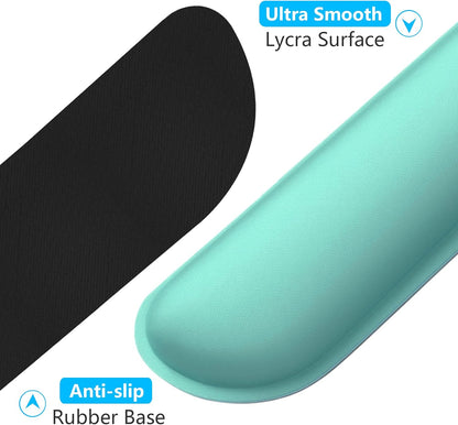 Dapesuom Enlarge Keyboard Wrist Rest, Memory Foam Keyboard Wrist Cushion for Computer Desk Mats Support, Pain Relief Ergonomic Mouse Pad Rests with Non-Slip Base for Gaming, Laptop, Radiant Orchid