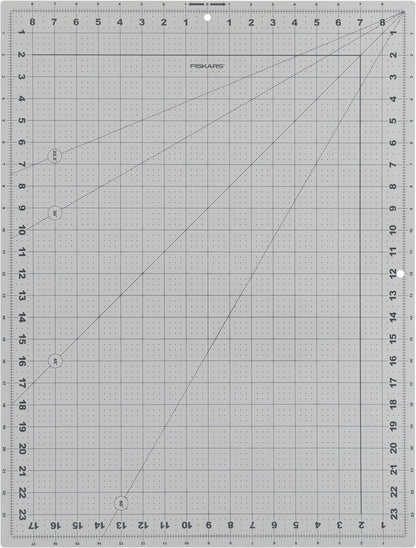 Fiskars Self Healing Cutting Mat with Grid for Sewing, Quilting, and Crafts - 18" x 24 Grid Lilac/Mountain Haze