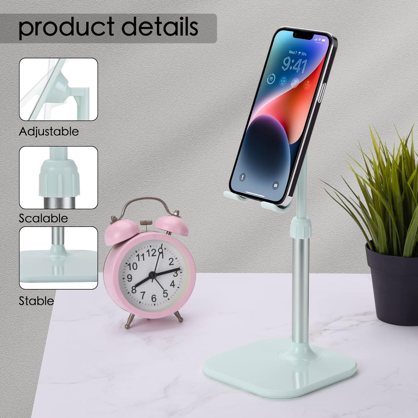 Doboli Cell Phone Stand, Valentine's Day Gifts for Teens Girls Boys Adults Women Men Mom Wife, Phone Stand for Desk, Phone Holder Stand Compatible with iPhone and All Mobile Phones Tablet, Pink