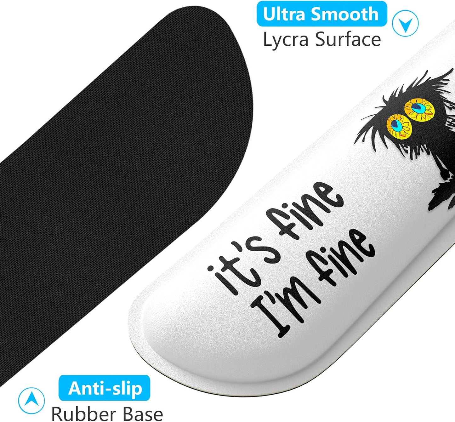 Dapesuom Enlarge Keyboard Wrist Rest, Memory Foam Wrist Cushion for Desk Mat Support, Cute Pain Relief Keyboard Mouse Pad Rests Set with Non-Slip Base for Gaming Laptop Office Computer, Elegant Flower