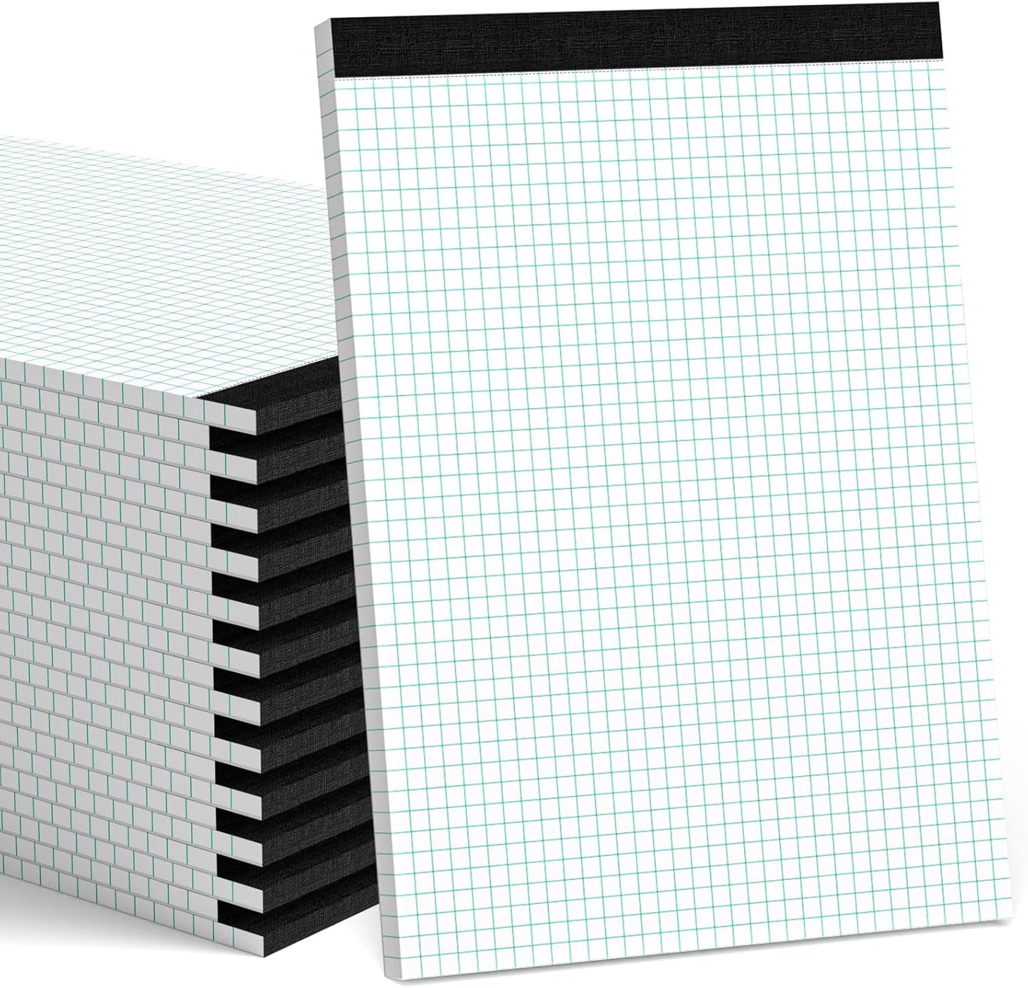 Zaviko Graph Paper Pad 8.5 x 11, 2 Pack, 4x4 Graph Ruled, Grid Paper Pad 8-1/2" x 11", Blueprint Quadrille Pad, Easy Tears Off, Grid Pad Notebook 8.5 x 11, White 70 GSM Graft Paper, 30 Sheets/Pad