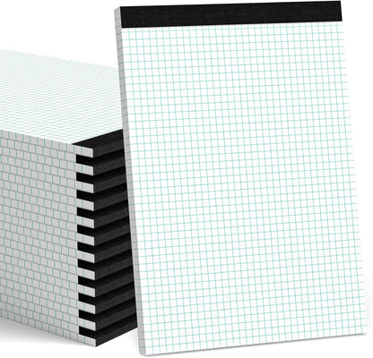 Zaviko Graph Paper Pad 8.5 x 11, 2 Pack, 4x4 Graph Ruled, Grid Paper Pad 8-1/2" x 11", Blueprint Quadrille Pad, Easy Tears Off, Grid Pad Notebook 8.5 x 11, White 70 GSM Graft Paper, 30 Sheets/Pad