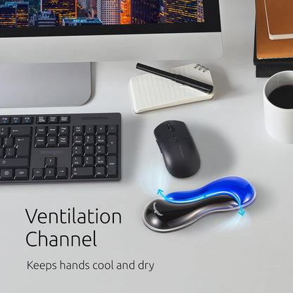 Kensington Slim Duo Gel Mouse Wrist Rest Support Cushion for Low Profile Mice & Trackballs, Ergonomic Mouse Wrist Support for Pain Relief, Comfortable Non-Skid Gel, Gray 7.56" x 2.83" x 0.87" K62438NA
