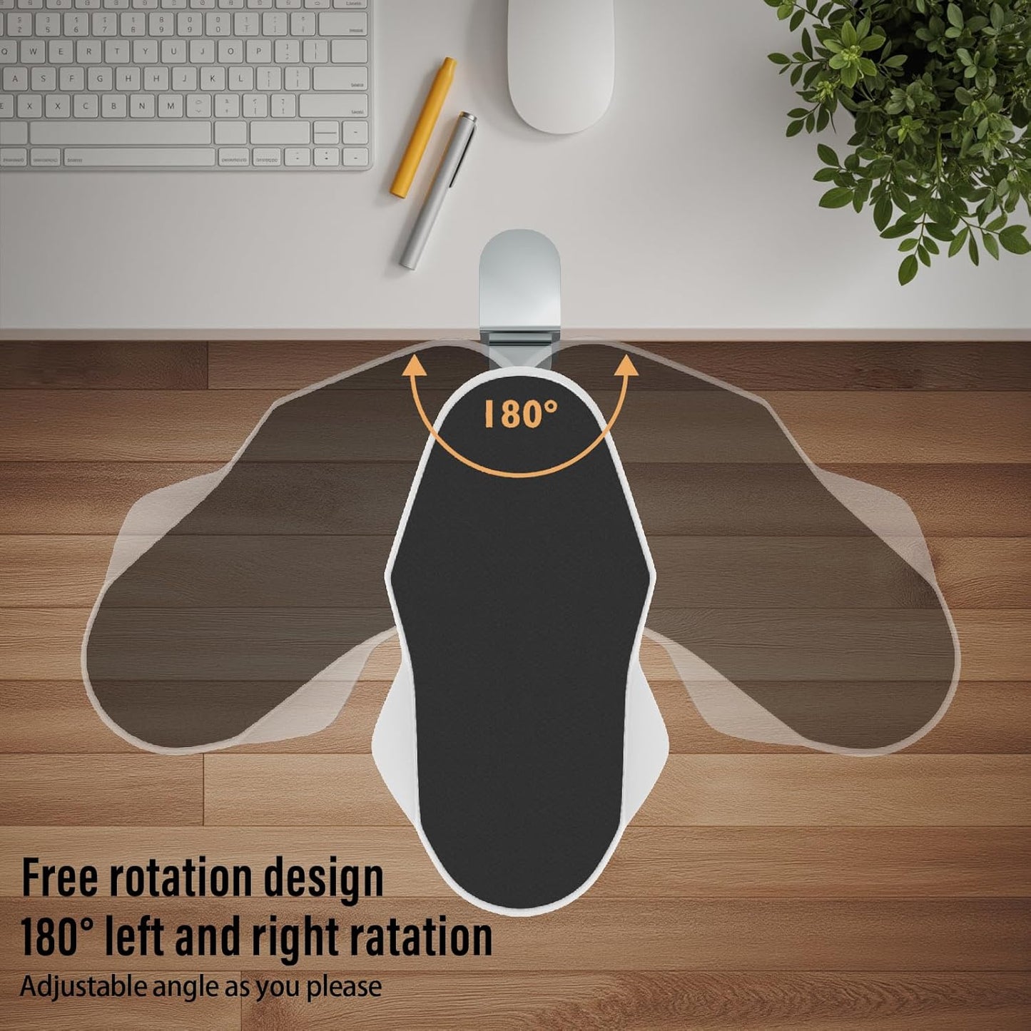 Ergonomic Arm/Elbow Rest for Desk - Foldable Rotatable Elbow Support for Computer Desk, Office & Gaming Comfort (Foldable Rotating Black)