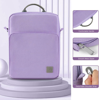 Dadanism 9-11 Inch Tablet Sleeve Bag Carrying Case with Shoulder Strap for iPad (A16) 11", iPad 10th Gen 10.9", iPad Air M4/Pro M5 11", iPad 9/8/7th 10.2", Galaxy Tab A11+ Plus 11", Cloudy Pink