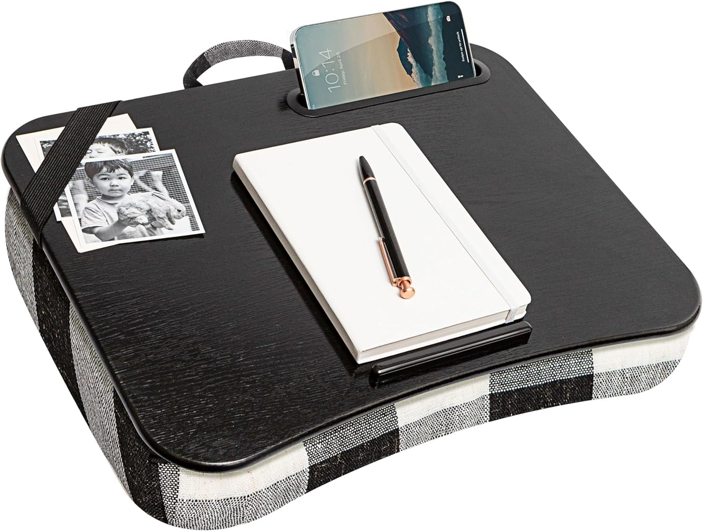 LAPGEAR Designer Lap Desk with Phone Holder and Device Ledge - Arrow Stripes - Fits up to 15.6 Inch Laptops - Style No. 45411