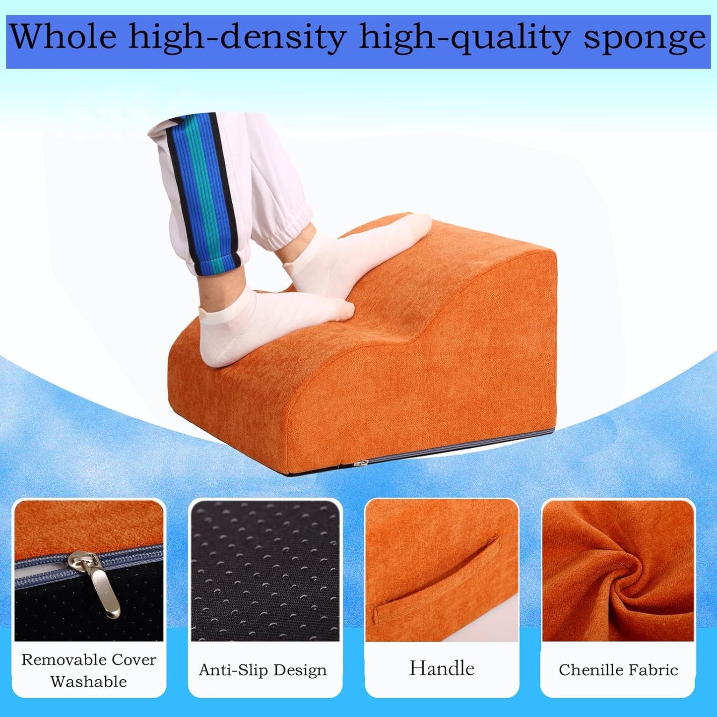 Foot Rest for Under Desk at Work.Multifunctional 3-Tier Foot Stool,with Washable Footrest.for Under Desk,Office Chair Gaming Chair & Sofa,Leg Elevation Pillow,Supports Posture-Brown