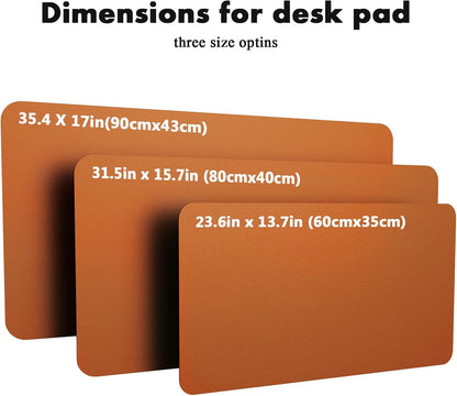YSAGi Double-Sided Desk Pad, 31.5"x15.7"Leather Desk Mat, Eco Cork Desk Pad Protector,Large Mouse Pad,Waterproof Desk Blotter for Office/Home(Coffee)