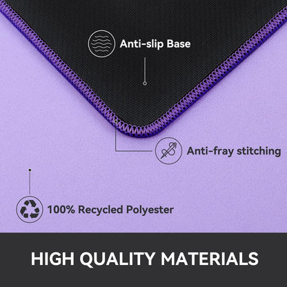 Reniteco Waterproof Large Gaming Mouse Pad with Durable Stitched Edges, Non-Slip Rubber Base, Grainy Jacquard Mouse Mat Desk Pad for Home Office Gaming, 31.5''x11.8''x0.12'', Matte Beige