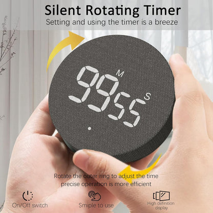 AVINIA Digital Kitchen Timers, Visual timers Large LED Display Magnetic Countdown Countup Timer for Classroom Cooking Fitness Baking Studying Teaching, Easy for Kids and Seniors White