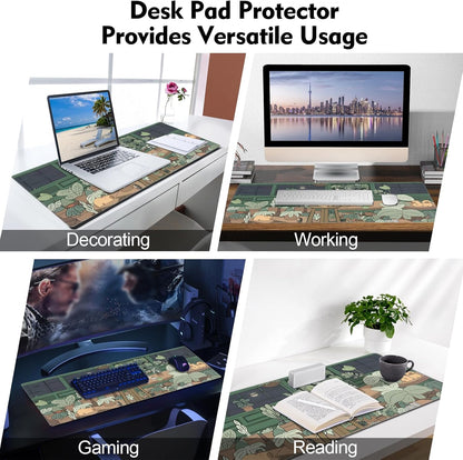 Galdas Mouse Pad For Gaming,Forest Background Pattern XXL XL Large Mouse Mat Long Extended MousePad Desk Mat Non-Slip Rubber Mice Pads Stitched Edges Thin (31.5 x 11.8 x 0.12 Inches) Tree