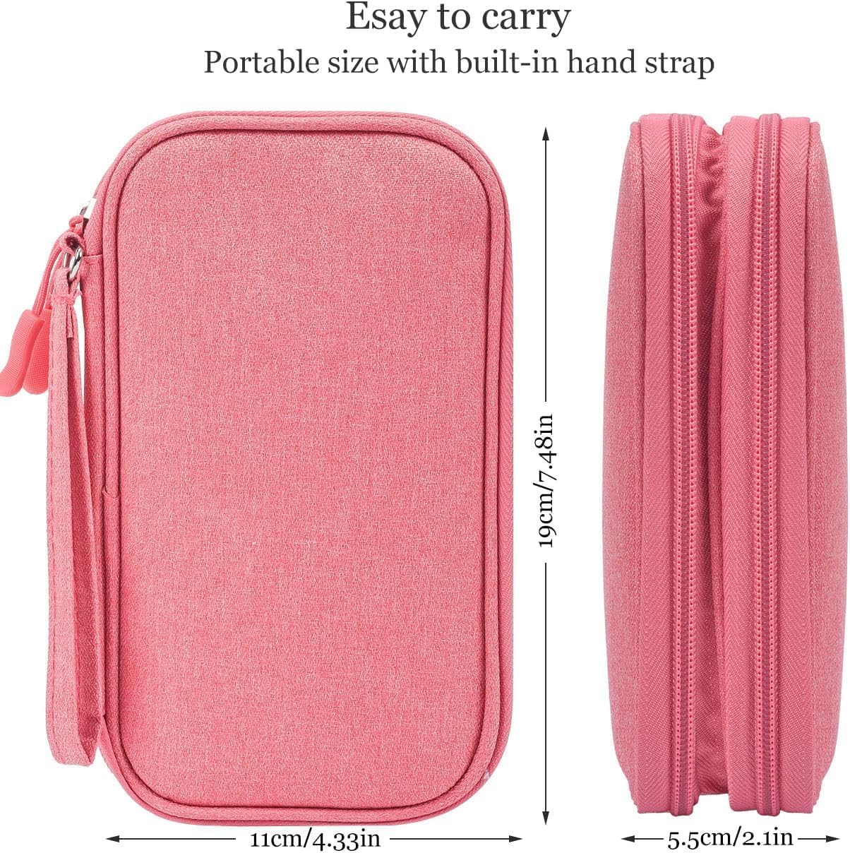 CAOODKDK Electronics Accessories Organizer Pouch Bag, Travel Universal Organizer for Cable, Charger, Phone, SD Card, Business Travel Gadget Bag