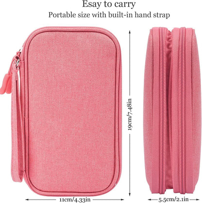 CAOODKDK Electronics Accessories Organizer Pouch Bag, Travel Universal Organizer for Cable, Charger, Phone, SD Card, Business Travel Gadget Bag